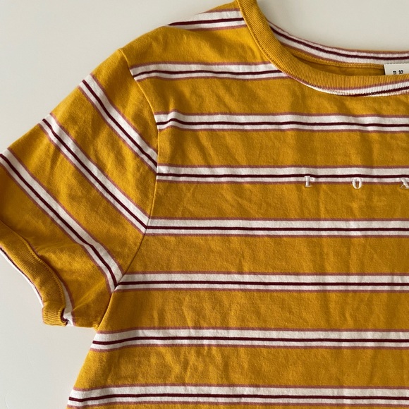 Roxy Salted Feeling Short-Sleeve Striped Retro T-Shirt Women’s Size Small - Picture 5 of 12